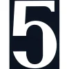 N° de maison - marquage 5 - en PVC - couleur bleu et blanc - autocollant - hauteur 11 cm - Chapuis NA05