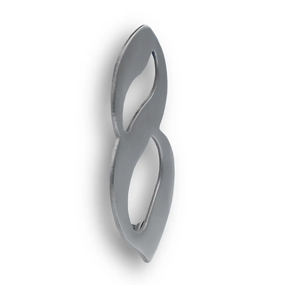 N° de maison - marquage 8 - en acier inoxydable - couleur gris - à visser - hauteur 10 cm - Chapuis CIXA8