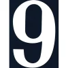 N° de maison - marquage 9 - en PVC - couleur bleu et blanc - autocollant - hauteur 11 cm - Chapuis NA09