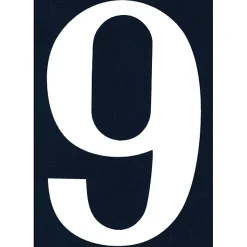 N° de maison - marquage 9 - en PVC - couleur bleu et blanc - autocollant - hauteur 11 cm - Chapuis NA09