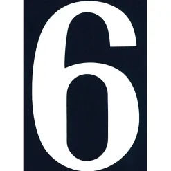 N° de maison - marquage 6 - en PVC - couleur bleu et blanc - autocollant - hauteur 11 cm - Chapuis NA06
