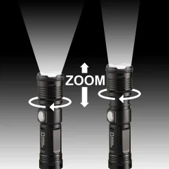 National Geographic Lampe torche LED 1000lm Zoom Focus batterie USB aimant extérieur camping