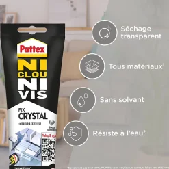 Ni clou ni vis Cristal tous materiaux Pattex 90 g