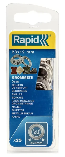 Oeillets de renfort Rapid 12 x 23 mm
