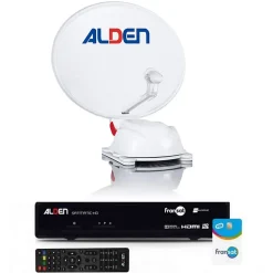 Pack AS2 Parabole Satellite Automatique 60cm + Récepteur satellite SATMATIC HD FRANSAT ALDEN