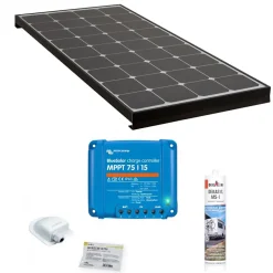 Pack BLACK BOOSTER Panneau Solaire 140W + Régulateur solaire VICTRON 220W 15A ANTARION
