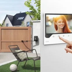 Pack 100% connecté avec motorisation portail battant Orane Connect + Visiophone Elia Smart 2 + 2 télécommandes supplémentaires