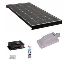 PACK Panneau Solaire Black Booster 220W + Kit de pose solaire avec Régulateur de Charge MPPT 320W 20A Bluetooth ANTARION