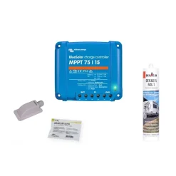 Pack Panneau solaire 140W camping car + kit de pose solaire avec régulateur de charge VICTRON MPPT 220W 15A ANTARION