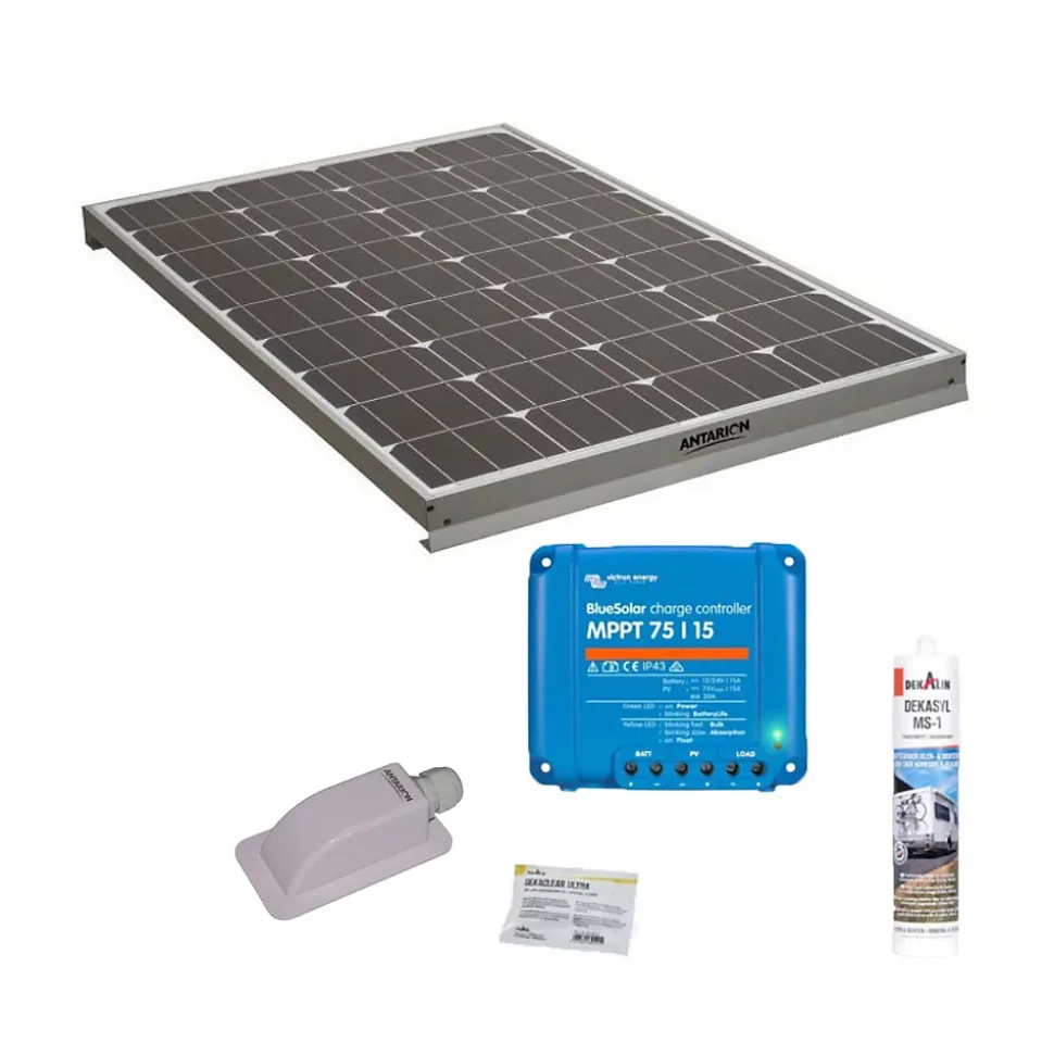 Pack Panneau Solaire 120W Camping-car + Régulateur Solaire Victron 15A ANTARION