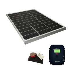 PACK Panneau Solaire 130W Monocristallin + Régulateur Solaire MPPT LCD 10A + 3 M Kit Adhésif EZA