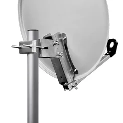 Pack Parabole satellite acier 65cm + LNB Twin HD 4K 0,1dB idéal Astra Eutelsat HDSAT