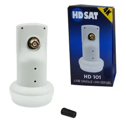 Pack Parabole satellite acier 60cm + LNB Single HD 4K HDSAT