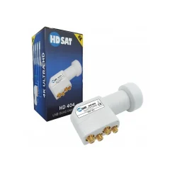 Pack Parabole satellite acier 80cm + LNB Quad Universel 0,1dB HDSAT