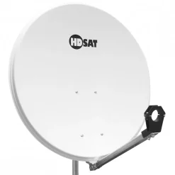 Pack Parabole satellite acier 80cm + LNB Quad Universel 0,1dB HDSAT