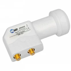 Pack Parabole satellite fibre composite Blanche 60cm BRIDES INOX + LNB Twin HD 4K HDSAT