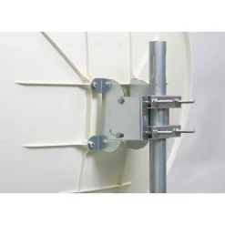 Pack Parabole satellite fibre composite Blanche 60cm BRIDES INOX + LNB Twin HD 4K HDSAT