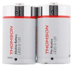 Pack 2 piles alcalines LR20 D 1,5V - Thomson