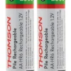 Pack 2 piles rechargeables HR06 AA 2500 mAh - Thomson