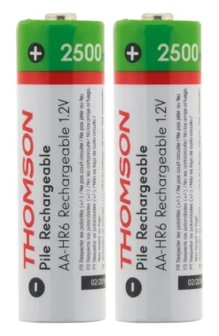 Pack 2 piles rechargeables HR06 AA 2500 mAh - Thomson