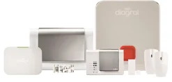 Pack alarme DIAGRAL Précision sirène / GSM DIAG04CSF et 2 détecteurs d'ouverture miniature DIAG39APX