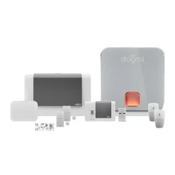 Pack alarme Diagral Précision sirène GSM DIAG04CSF + Détecteur d'ouverture DIAG39APX + Télécommande multifonction AL41ACK