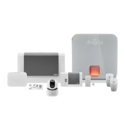 Pack alarme Diagral Précision sirène / GSM DIAG04CSF + Caméra connectée intérieure motorisée DIAG23VCF
