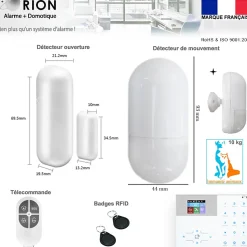 Pack alarme ORION sans fil connectée IP + GSM 4G avec sirène solaire - pour maison 5 à 7 piéces.