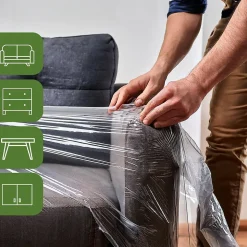 Pack and Move - Housse protection canapé 2 place - 150 x 300 cm - Imperméable et anti-poussière - Fermeture facile
