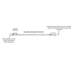 Pack avec câble ultra-plat Magic Elek 3 lignes 10M 16A 3500W