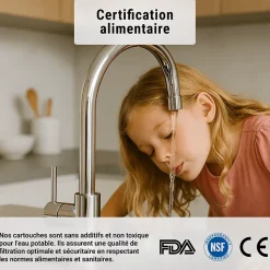 Pack cartouches polyphosphate et anti-sédiments 9'' 3/4 filtre à eau sous évier - 10 µm
