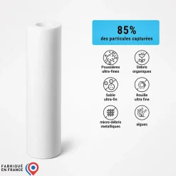 Pack cartouches polyphosphate et anti-sédiments 9'' 3/4 filtre à eau sous évier - 10 µm
