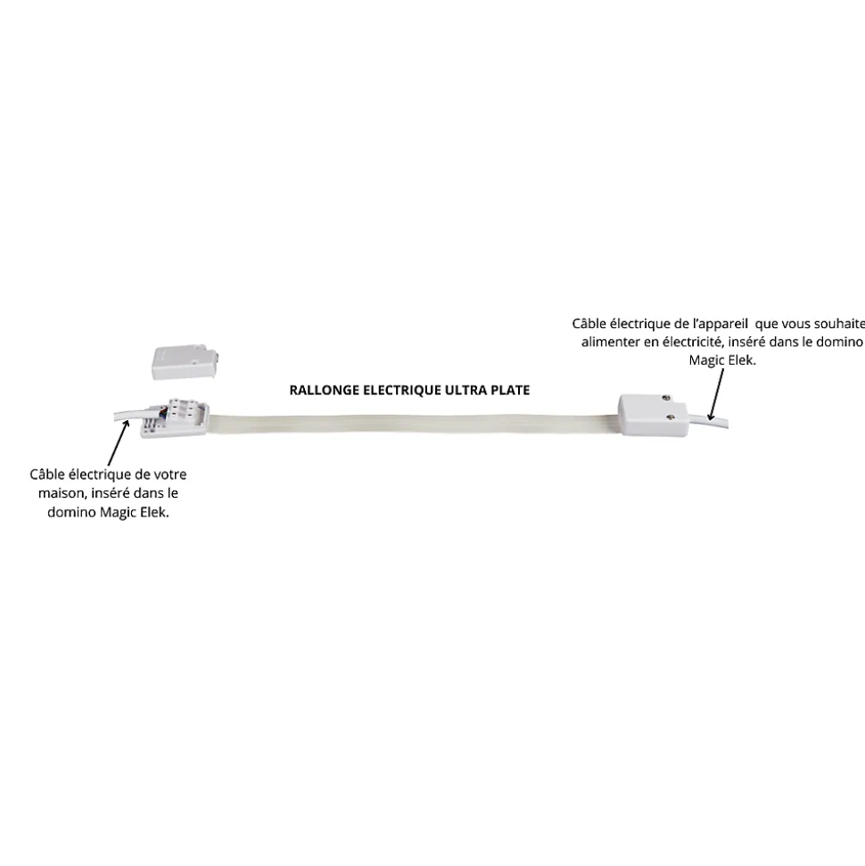 Pack câble ultra-plat Magic Elek 3 lignes 3m 16A 3500W