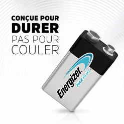Pack de 4 - Energizer Max Plus Alcaline 9V, pack de 1 Pile