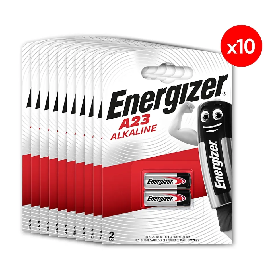 Pack de 10 - Energizer Pile Alcaline A23/23A, pack de 2 Piles