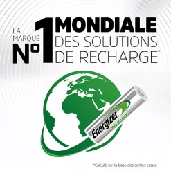 Pack de 3 - Energizer, Power Plus Rechargeable AAA/HR03, pack de 4 Piles