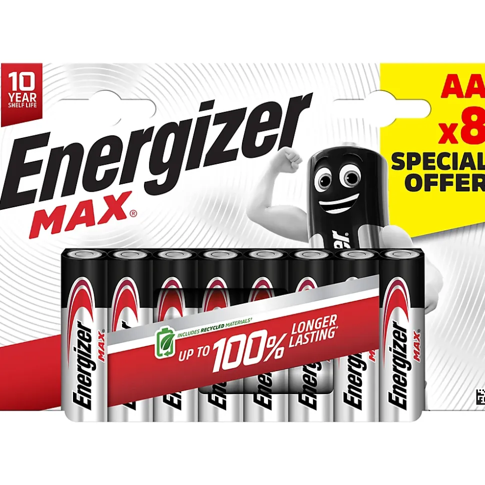 Pack de 8 piles Alcaline AA/LR06 Energizer
