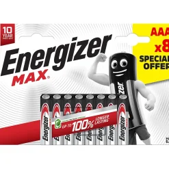 Pack de 8 piles Alcaline AAA/LR03 Energizer
