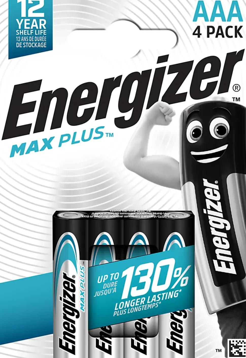 Pack de 4 piles Alcaline LR03-AAA 1,5V Max Plus Energizer