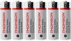 Pack de 6 piles alcalines LR06 AA 1,5V - Thomson