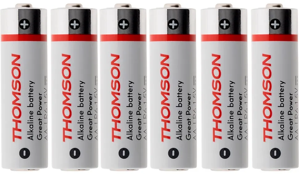 Pack de 6 piles alcalines LR06 AA 1,5V - Thomson