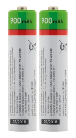 Pack de 2 piles rechargeables HR03 AAA 900 mAh - Thomson