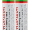 Pack de 2 piles rechargeables HR06 AA 1800 mAh - Thomson