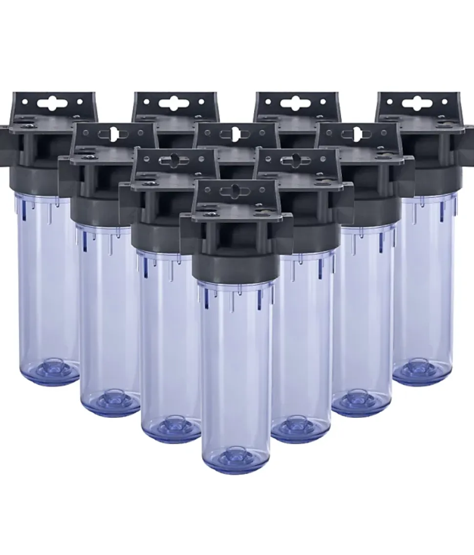 Pack de 10 Porte Filtre 2 pièces avec clés et équerres