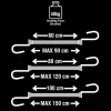 Pack de 12 tendeurs de différentes tailles Master Lock Twin Wire