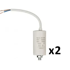 Pack FIXAPART 2 Condensateurs 10.0uf 450 V + cable Condo 10mf micro farad NEDIS