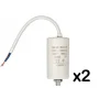 Pack FIXAPART 2x Condensateurs 16.0uf 450 V + Cable Condo 16mf fil NEDIS