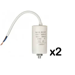 Pack FIXAPART 2x Condensateurs 16.0uf 450 V + Cable Condo 16mf fil NEDIS