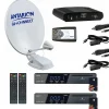 Pack Parabole Satellite Automatique 85cm TWIN + 2x Récepteurs TNTSAT HD + Positionneur ANTARION