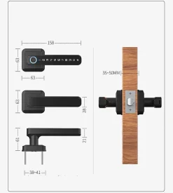 Pack poignée biométrique connectée locky-5 à empreinte digitale, code et bluetooth + passerelle wifi